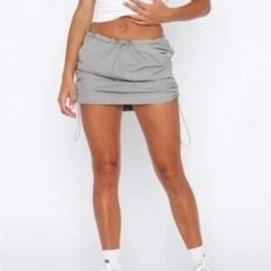 White Fox Boutique Gray Mini Skirt